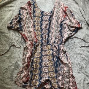 ••• slouchy shoulder romper •••